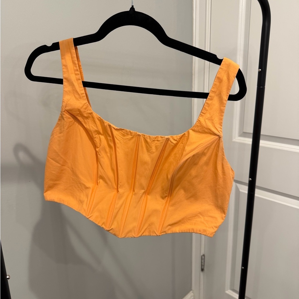 Princess Polly Vibrant Orange Corset Top